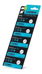 Батарейка літієва Videx CR1220 5шт BLISTER CARD VIDEX (23429-000) - мініатюра 2