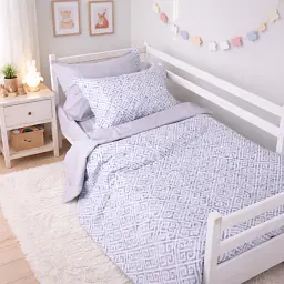 Дитяча постільна білизна JUNIOR Poplin geometry grey (2200012797396)