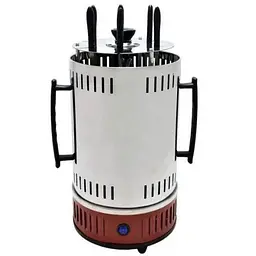 Електрошашличниця Domotec BBQ, на 6 шампурів, потужність 1000 Вт, з обертанням шампурів, з кожухом