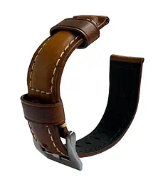 Шкіряний ремінець Primolux F001 Steel buckle для годинника Xiaomi Amazfit GTR 42 мм Brown - мініатюра 7