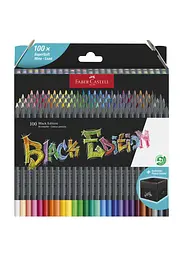 Набір олівців 100 кол. FABER CASTELL тригранні чорні (116411)