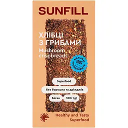 Уцінка. Хлібці Sunfill з грибами 100 г (763592)