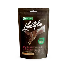 Ласощі для собак Nature's Protection Lifestyle Snack For Dogs Dried Rabbit Ears сушені кролячі вуха, 75 г