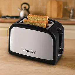 Тостер Sokany HJT-008S з режимом підігріву, чорний Sokany HJT008SBST - мініатюра 5