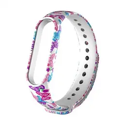 Силіконовий ремінець для фітнес браслета XiaomiXiaomi Smart Band 5 6 7 Butterfly 2 Метелик