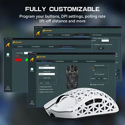 Ігрова мишка ATTACK SHARK R5 Ultra / Три режими підключення / PAW3950MAX / Carbon Fiber / 39 г / White - мініатюра 7