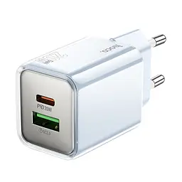Мережевий зарядний пристрій Hoco N46 Glorious PD20W+QC3.0 charger(EU) Синій