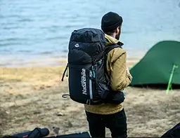 Рюкзак туристичний Naturehike NH18Y045-Q, 45 л, чорний - мініатюра 2