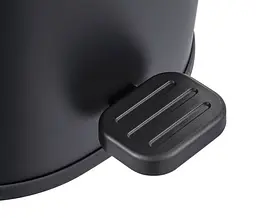 Відро для сміття з плавним закриттям овальне Zerix Prime-TC0105 5л Black ZX5902, Чорний матовий - мініатюра 3