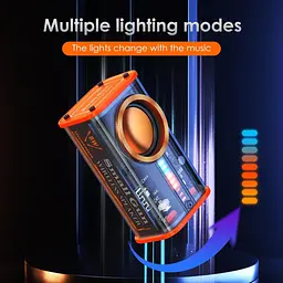 Портативна Bluetooth колонка K07 із прозорим корпусом, LED-підсвіткою та TWS - мініатюра 5