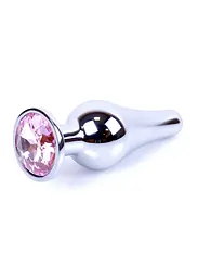 Анальна пробка B-Series HeavyFun Jewellery Silver Plug 9.5 см (світло-рожевий) - мініатюра 4