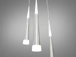 Люстра стельова LED Diasha 3002/3SV, 14W, 3 лампи, регульована висота, сучасний стиль для сходової клітини - мініатюра 3