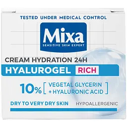 Крем для обличчя Mixa Hydrating для дуже сухої чутливої шкіри 50 мл (D3337700) - мініатюра 2