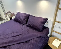 Постільна білизна LARA сатин-страйп LUX dark violet d13210р полуторний - мініатюра 4