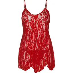 Пеньюар Leg Avenue Rose Lace Flair Chemise Red One Size - мініатюра 3