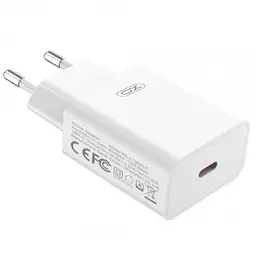 Мережевий зарядний пристрій XO L126 USB-C PD20W Fast Charging Charger with Type-C cable Білий - мініатюра 5