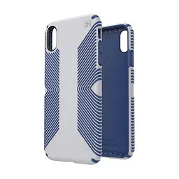 Протиударний чохол-бампер Speck Presidio Grip 117124-7569 для iPhone X/XS Microchip Grey/Ballpoint Blue - мініатюра 3