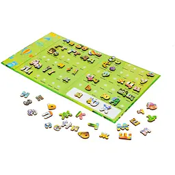 Розвиваючий дитячий набір PuzzleOK Алфавіт на липучках 66 букв Puz-26919  - мініатюра 3