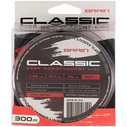 Волосінь Brain Classic Carp Line (dark brown) 300 м 0.35 мм 25 lb 10.7 кг - мініатюра 2