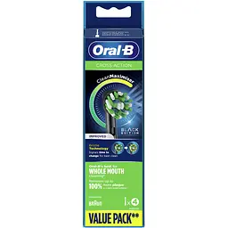 Насадки для електричної зубної щітки Oral-B Cross Action EB50 Black Edition 4 шт. - мініатюра 2