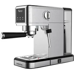 Кавоварка Liberton LCM-2207, Inox, 1350W, ріжкова, резервуар для води 1л, ручний капучинатор, приготування 2 чашок одночасно - мініатюра 3
