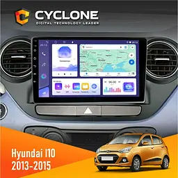 Штатна магнітола Hyundai i10 2013-2015 Cyclone C9-011 4x64, DSP Cyclone (НФ-00007005)
