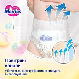 Підгузки-трусики Merries дихаючі M 6-11 кг 62 шт. - мініатюра 8