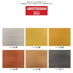 Набір акрилових фарб Amsterdam Metallic 6х20 мл - мініатюра 4