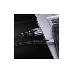 Дата кабель USB 2.0 AM to USB-C 2.0m 3A LED black Essager (EXCT-XGA0G) - миниатюра 4