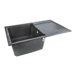 Кухонна мийка Lidz 790x495/230 BLA-03 (LIDZBLA03790495230), Чорний - мініатюра 4
