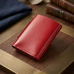 Компактне жіноче портмоне в три складання Grande Pelle 11549 червоний - мініатюра 3