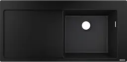 Кухонна мийка Hansgrohe S514-F450 1050x510 поличка зліва Graphiteblack 43314170, Чорний