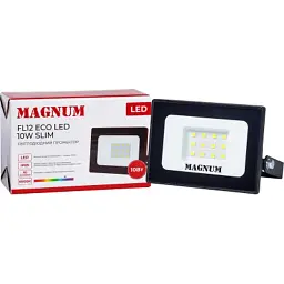 Прожектор MAGNUM FL12 ECO LED 10Вт slim 6500К IP65 (90018080) - мініатюра 4