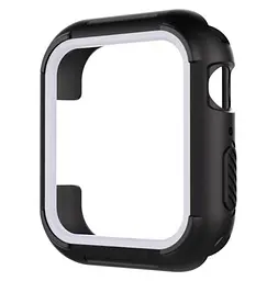 Силіконовий захисний корпус Primo для Apple Watch 44 мм Black/White - мініатюра 2