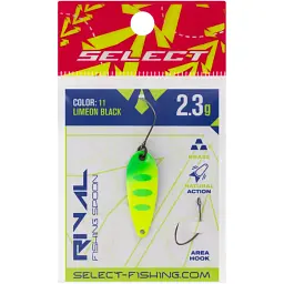 Блешня Select Rival 2.3g 30mm #11 LimeON Black - мініатюра 2