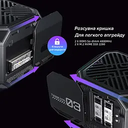 Ігровий комп'ютер Acemagic Tank03 / Intel Core i9-12900H / RAM 32GB / Nvidia RTX 4060 / SSD 1TB / 2 x LAN, Wi-Fi, Bluetooth / Windows 11 Pro (Без ключа) - мініатюра 7