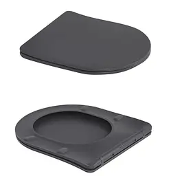 Унітаз підвісний Qtap Robin Ultra Quiet, Anthracite, з сидінням Slim Duroplast / Soft-close / Quick Release QTROB26AN48995 - мініатюра 7
