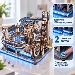 Конструктор Robotime Rokr дерев'яний 3D Мармуровий космодром (LGC01) - мініатюра 4