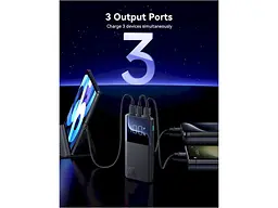 Зовнішній акумулятор (Power Bank) Joyroom JR-QP191 LED Display Quick Charge 22.5W 10000 mAh Black - мініатюра 7