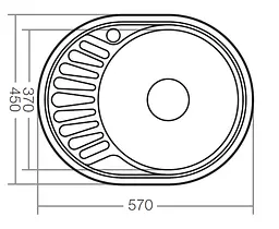 Мойка кухонная ZERIX Z5745-08-180D decor (ZX1593) - мініатюра 2