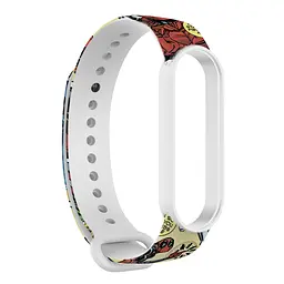 Ремінець ArmorStandart Superhero для Xiaomi Mi Band 7/6/5 DP Comix White (ARM59252) - мініатюра 2