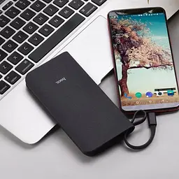 Портативна батарея Power Bank Hoco з вбудованим кабелем Hoco J25B New Power (10000mAh) Black - мініатюра 3