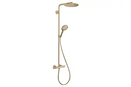 Душова система з термостатом Hansgrohe Raindance S 240 1jet PowderRain EcoSmart+ brushed bronze 28825140