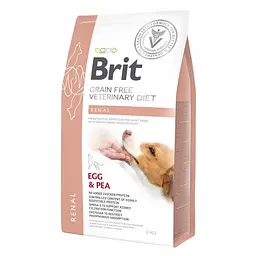 Дієтичний сухий корм Brit GF VetDiet Dog Renal для собак, при нирковій недостатності з яйцем, горохом та гречкою 2 кг (арт.170949/528196)