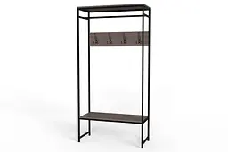 Вішалка модульна підлогова Ferrum-decor Треліс 14 180x90x38 чорний ДСП Дуб Сонома Трюфель 16мм (FRD-104347) - мініатюра 3