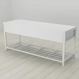 Банкетка з ящиком Ferrum-decor Дрейк 1 550x1000x400 метал Білий ДСП Білий 16 мм (FRD-103052)