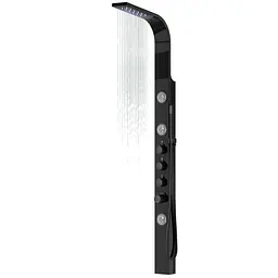 Душова панель Corsan Snake black LED з термостатом S002TBLLED, Чорний матовий - мініатюра 2