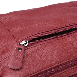 Сумка жіноча Borsa Leather K1840-red 29х18х10 см Червоний - мініатюра 5
