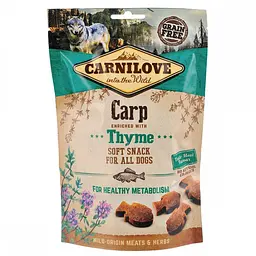 Ласощі для собак Carnilove Карнілав Дог Семі Моіст, з коропом та чебрецем, 200 г (арт.111374/527335)
