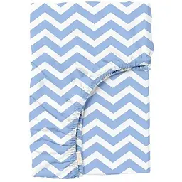Простирадло Cosas на резинці 80х190х25 blue zigzag, блакитний (ZigBlue_80х190х25)
